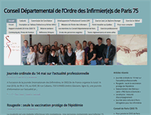 Tablet Screenshot of conseil-de-lordre-infirmier-de-paris.com